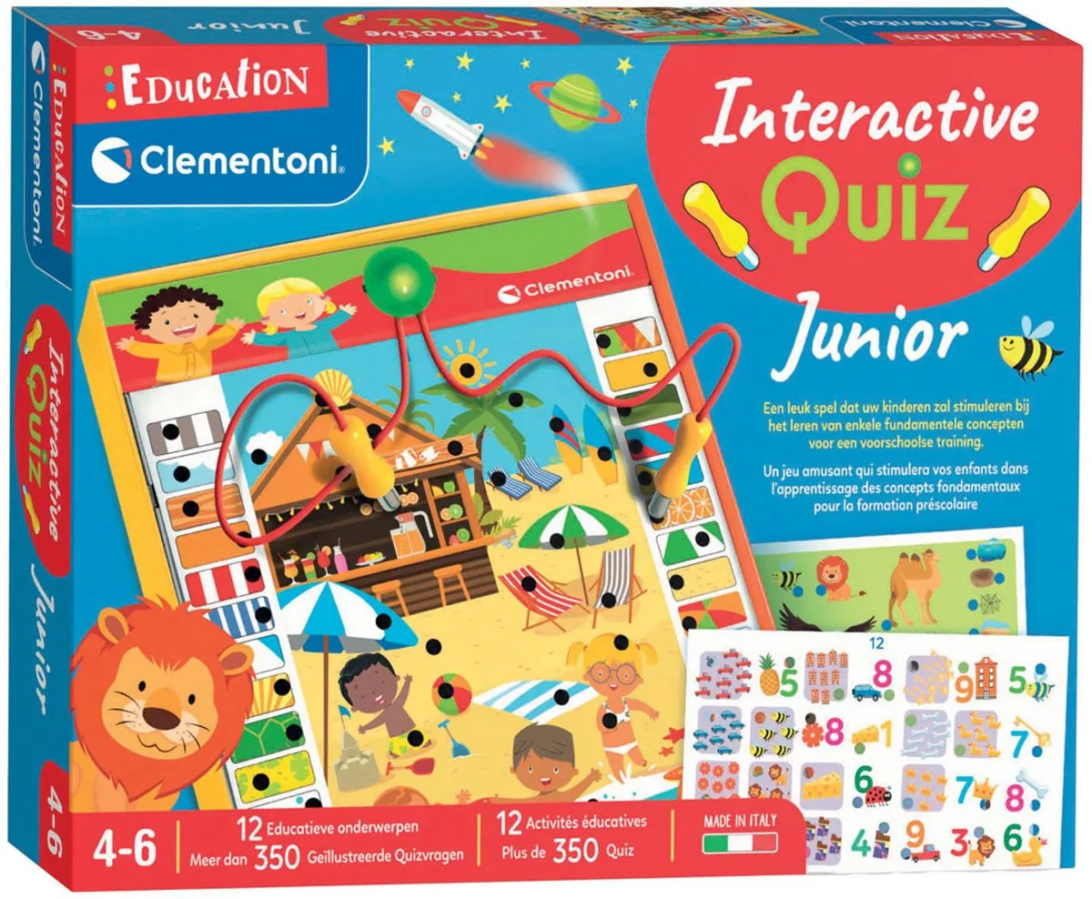 Clementoni Interactive Quiz Junior 56154 - Educatief Speelgoed 4+ - Multicolor