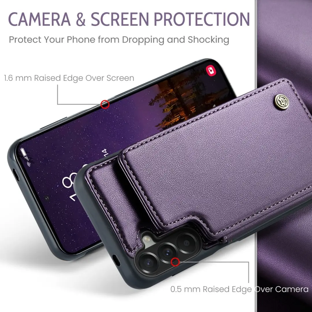 Caseme C22 Hoesje Samsung Galaxy A57 - Paars - 5 Pasjes