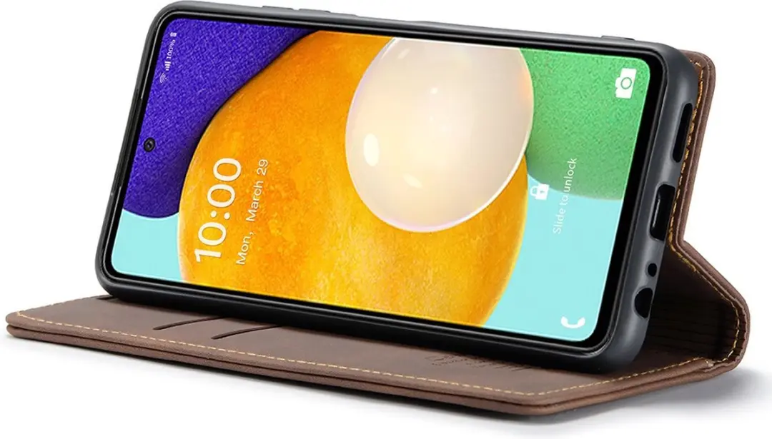 Caseme 013 Book Case Hoesje Samsung Galaxy A53 - Donkerbruin