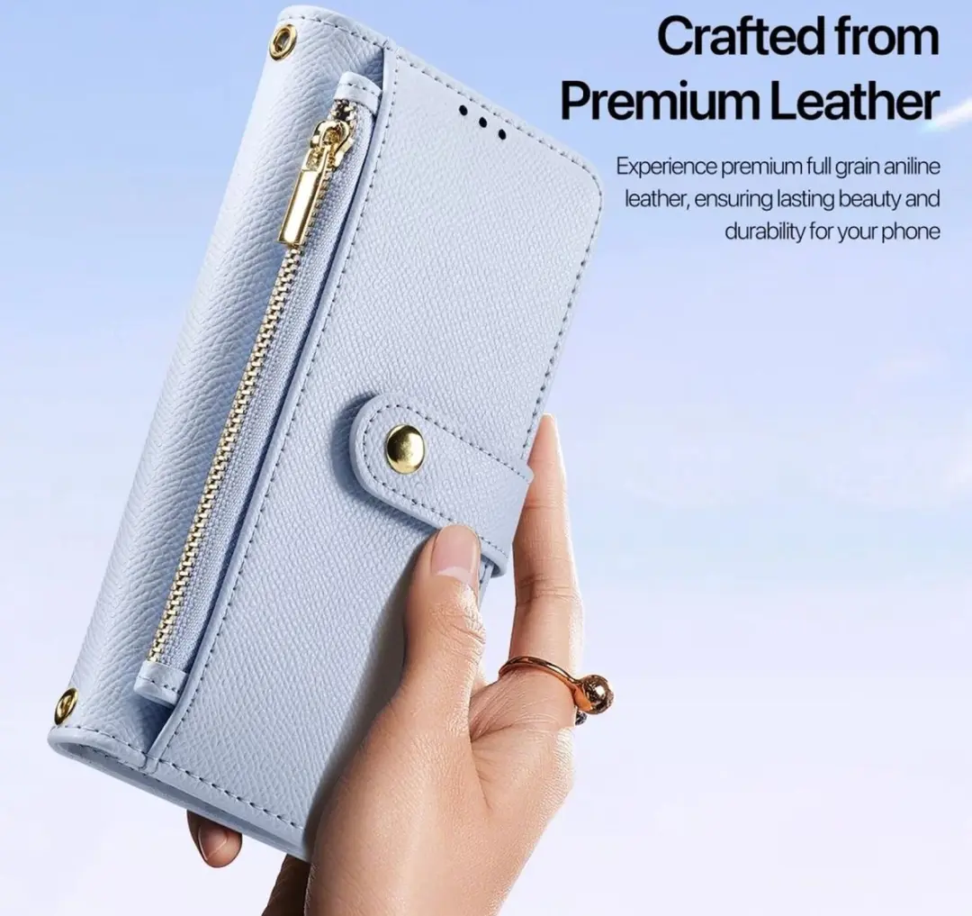 Dux Ducis Lawa Series iPhone 16 Hoesje - Licht Blauw - 7 Pasjes