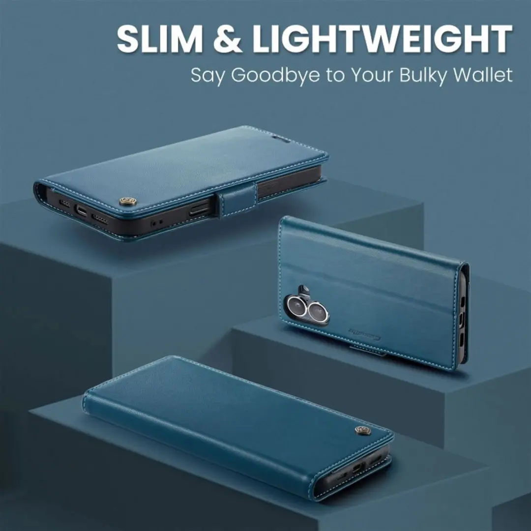 Caseme Wallet Case iPhone 17 - Blauw - RFID Bescherming