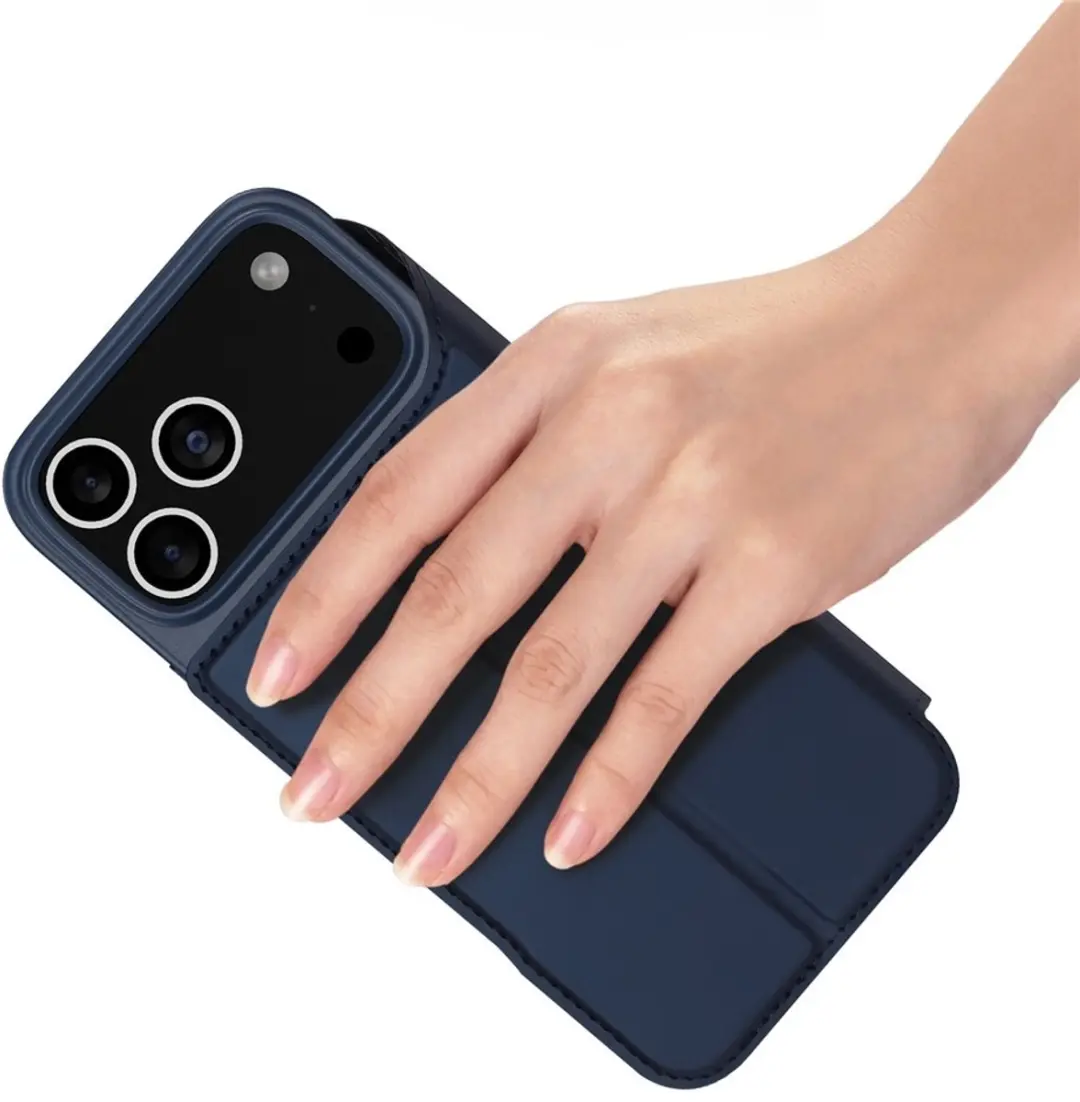 Dux Ducis iPhone 17 Pro Max Hoesje - Slim Bookcase - Blauw - 8721389802130