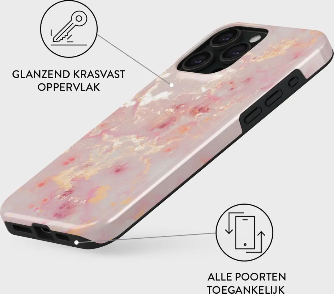 Burga Telefoonhoesje iPhone 15 Pro Max Golden Coral