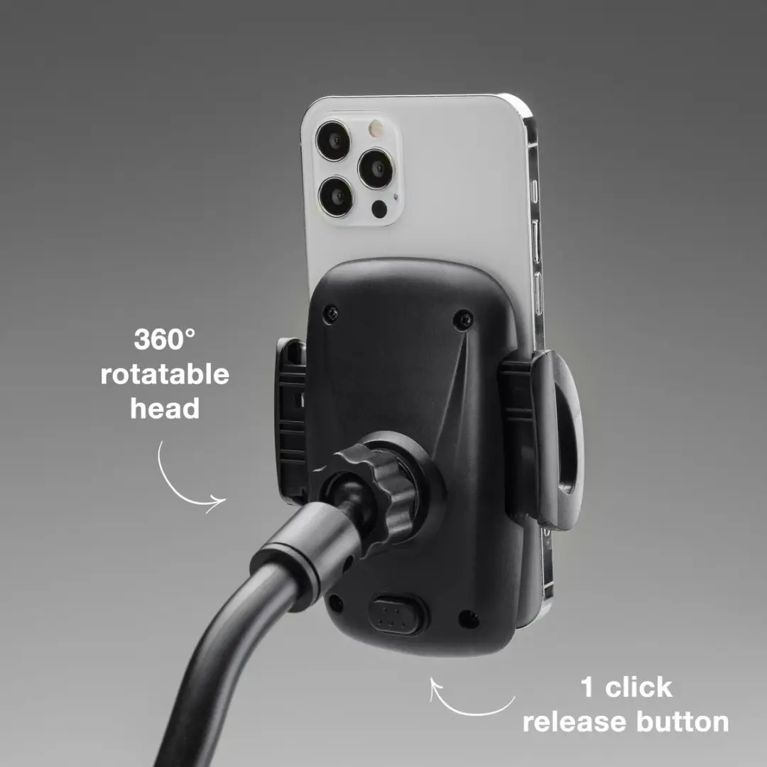 Mobilize Gooseneck Telefoonhouder Auto Zuignap - Zwart