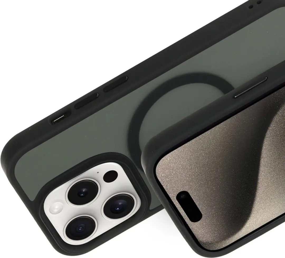 Mobiparts Hoesje iPhone 15 Pro MP-124402 - Hardcover MagSafe - Zwart