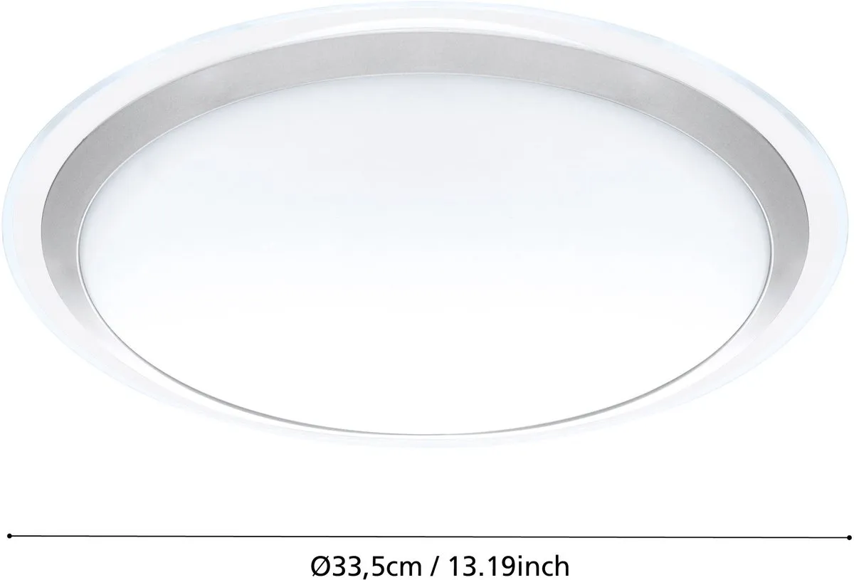 Eglo Competa 1 Wandlamp - Ø335mm - Wit/Zilver