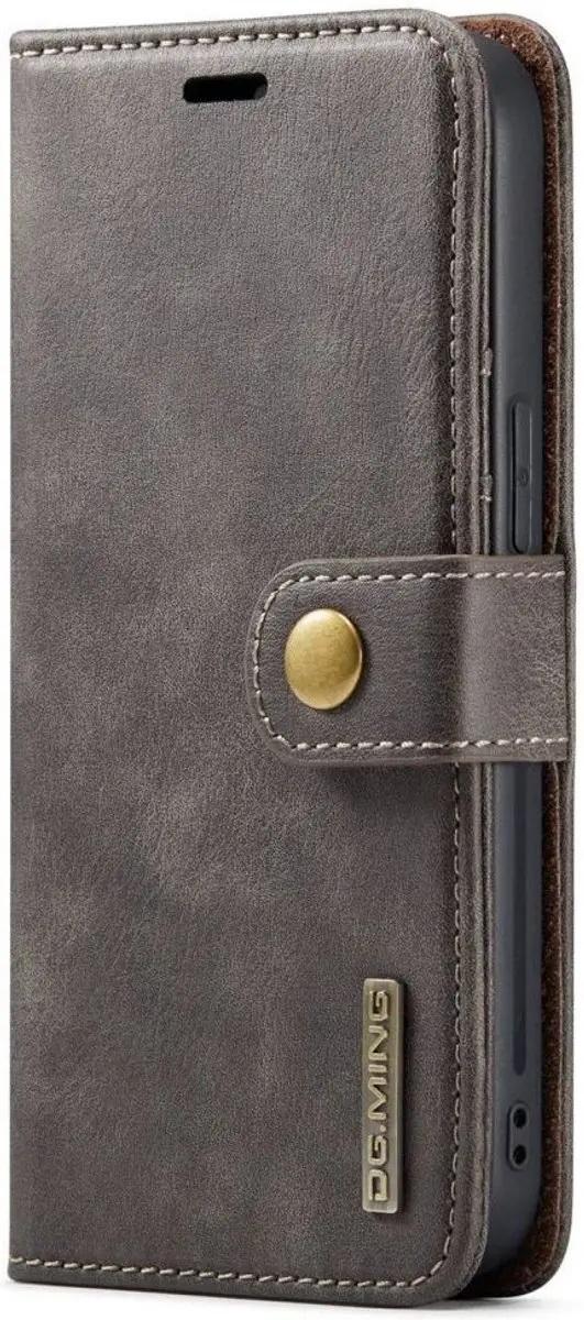 DG.MING iPhone 14 Pro Hoesje 2-in-1 Book Case - Grijs