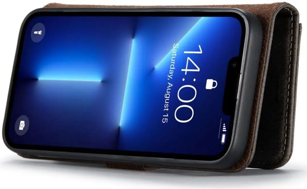 DG.MING iPhone 14 Pro Hoesje 2-in-1 Book Case - Grijs - afbeelding 6 van 6