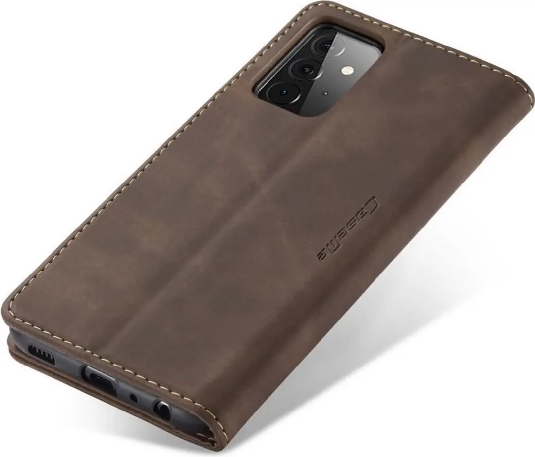Caseme 013 Book Case Hoesje Samsung Galaxy A72 - Donkerbruin