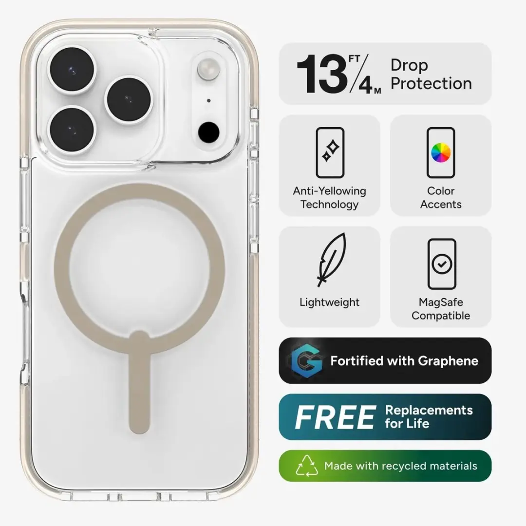 ZAGG Santa Cruz Snap Hoesje 702320858 - iPhone 17 Pro Max - Transparant