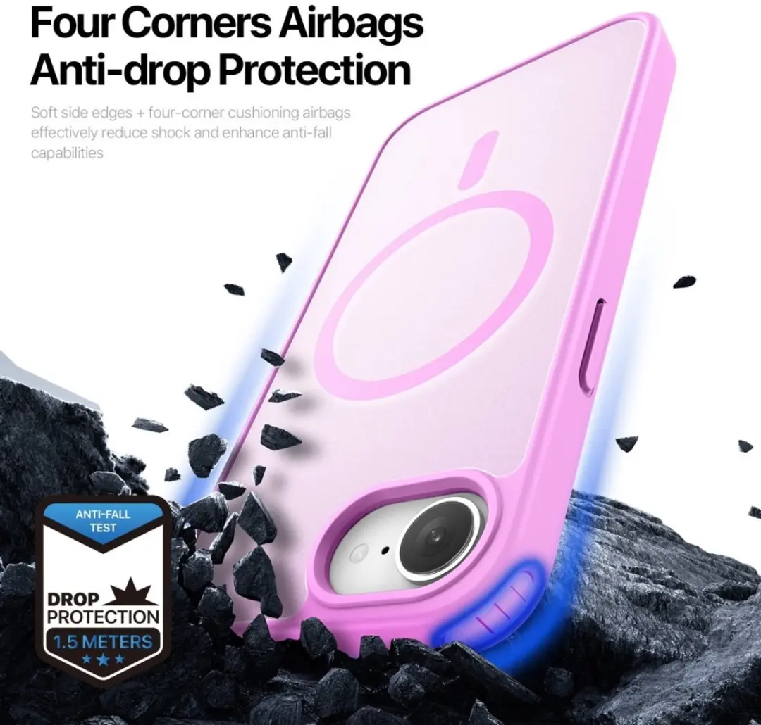 Dux Ducis Yind iPhone 16e Hoesje - Roze - MagSafe