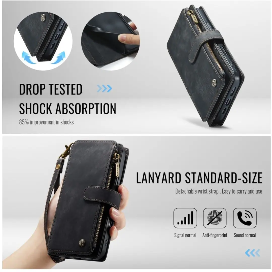 CaseMe C30 Hoesje iPhone 17 Pro Max - Zwart
