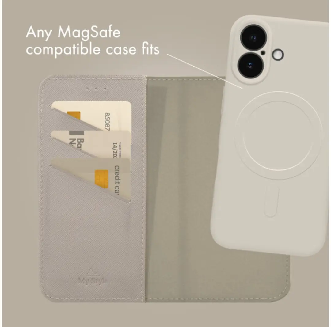 My Style Universal MagSafe Wallet - Grijs - 3 Pasjes