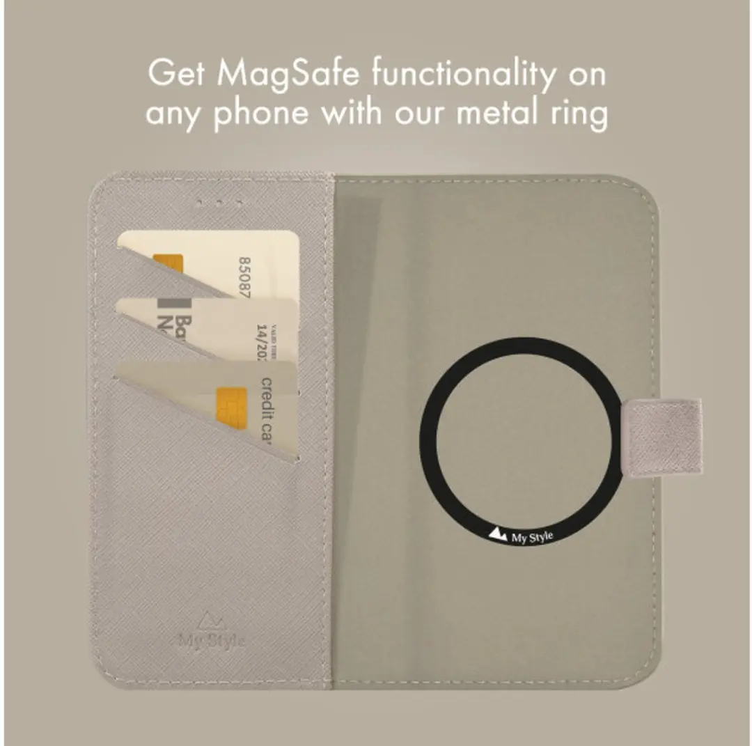 My Style Universal MagSafe Wallet - Grijs - 3 Pasjes