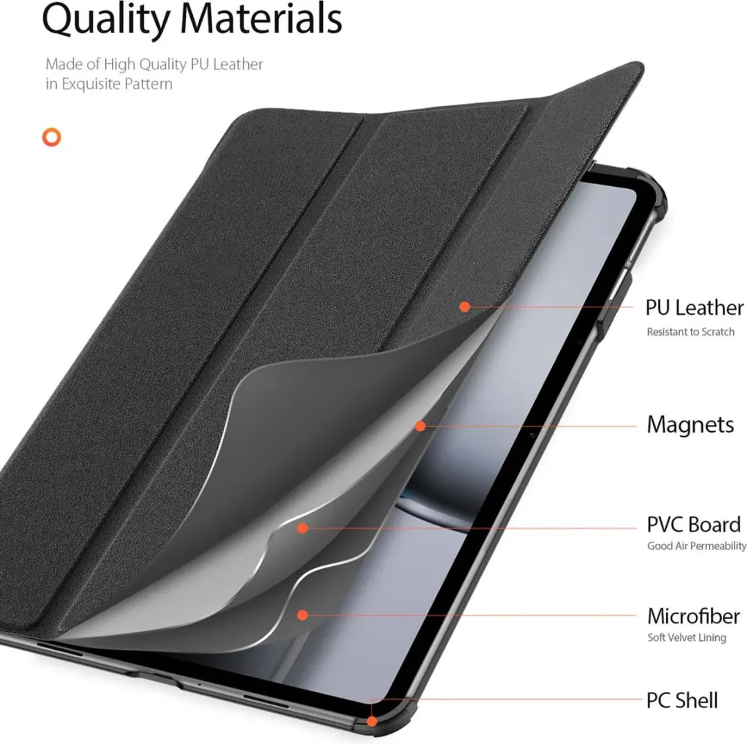 Dux Ducis Domo Tri-Fold Tablethoes - OnePlus Pad 2 12.1" - Zwart