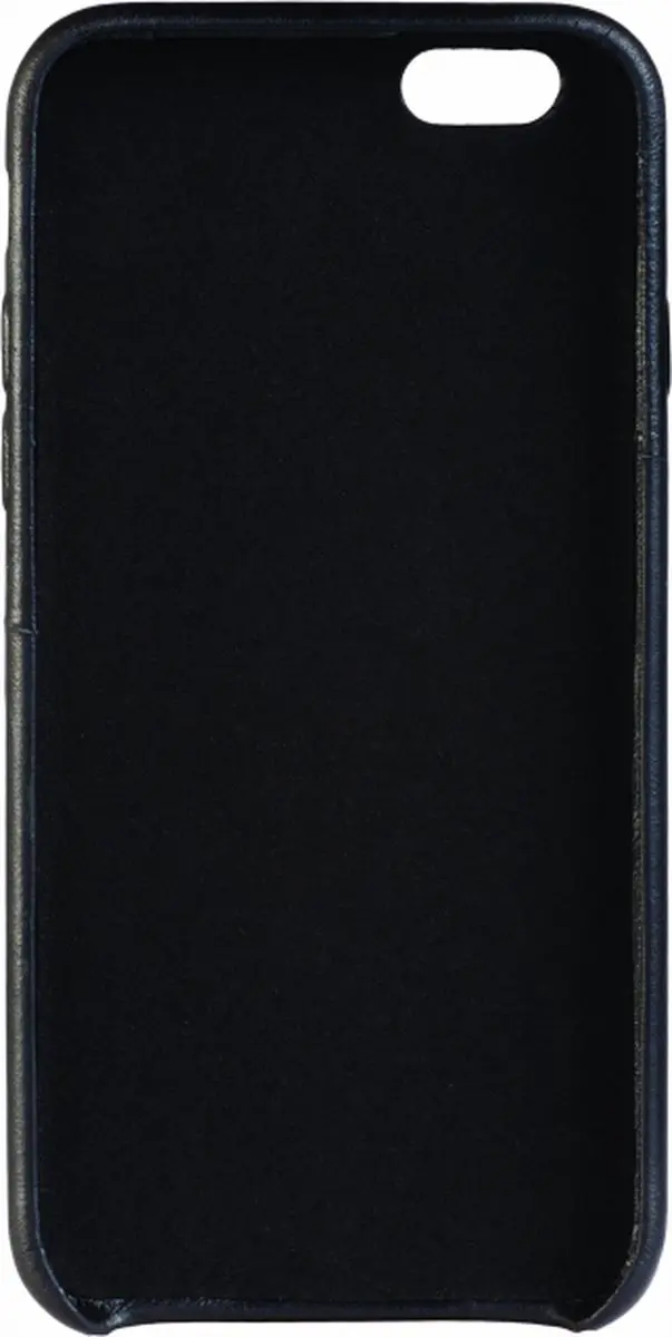 Senza Pure Cardslot iPhone 6/6s Hoesje - Echt Leer - Deep Black