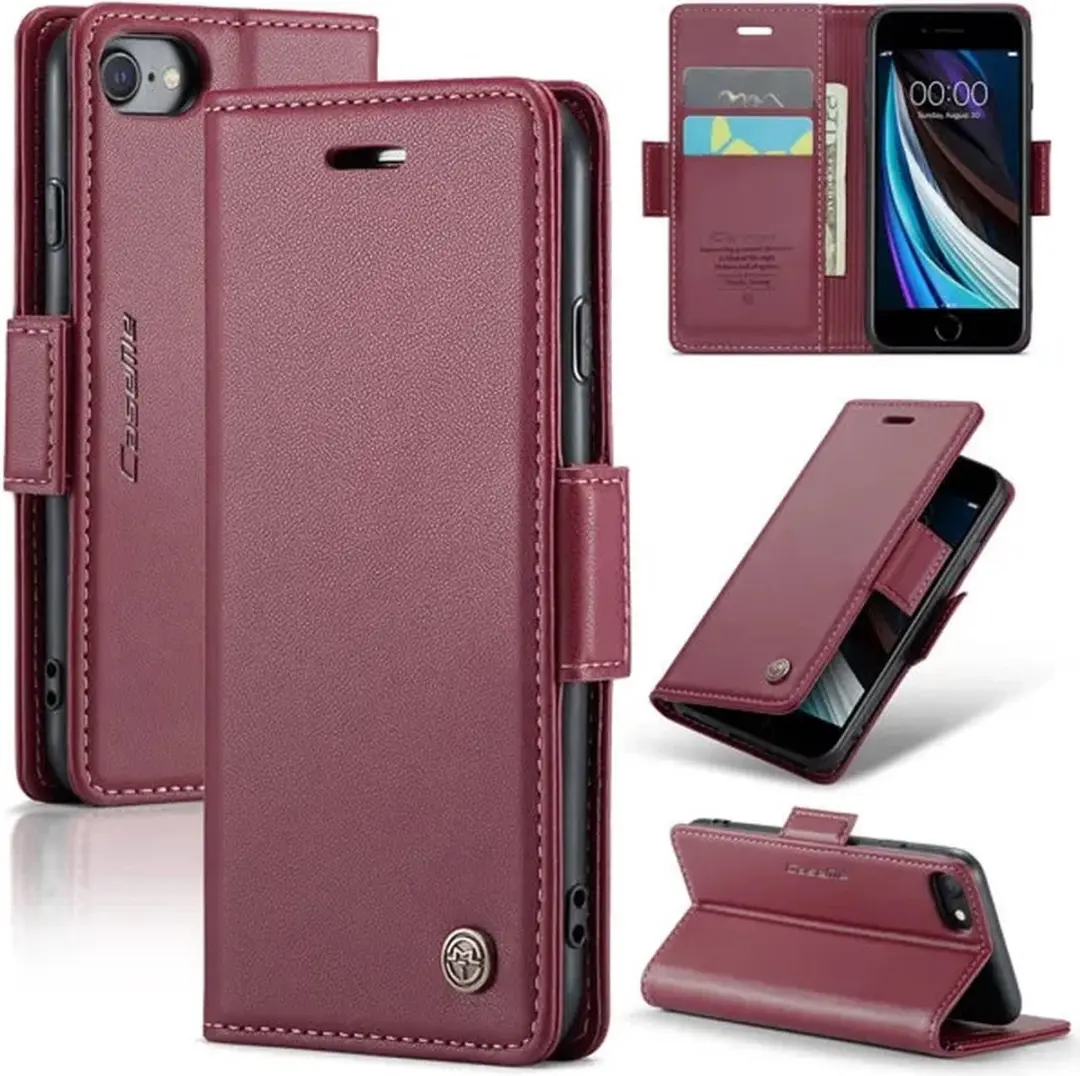 Caseme Wallet Case iPhone 7/8/SE Magneetsluiting