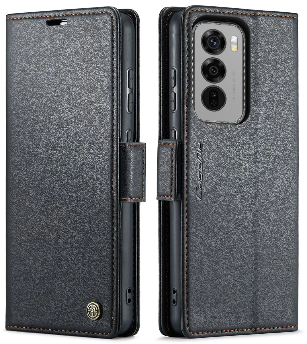 CaseMe Wallet Case OPPO Reno 12 Pro - RFID Zwart