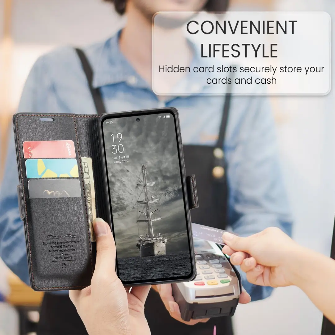 CaseMe Wallet Case OPPO Reno 12 Pro - RFID Zwart
