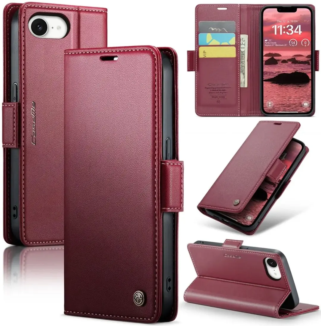 Caseme Litchi Texture Book Wallet Hoesje