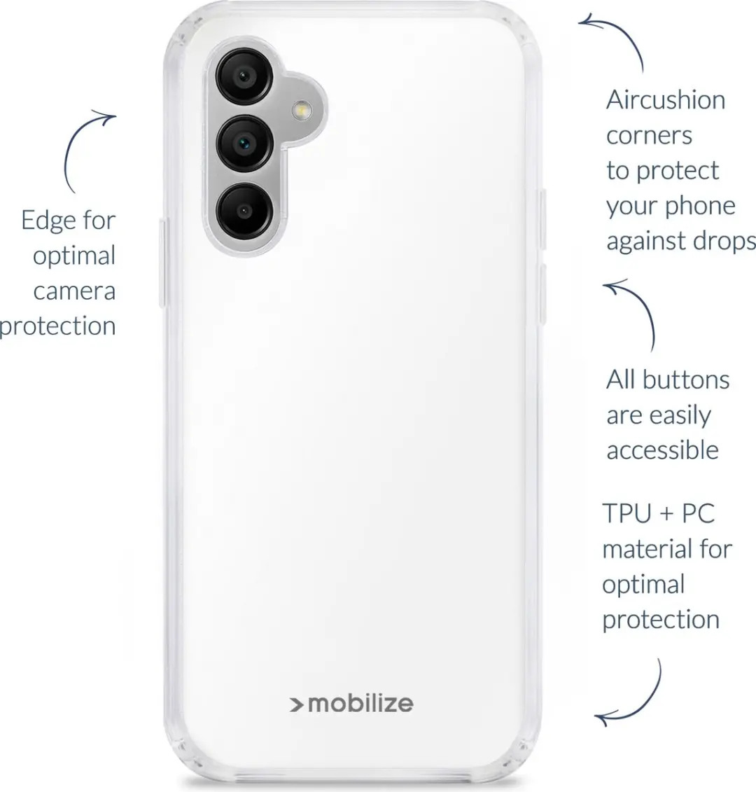 Mobilize Naked Protection MOB-NPCC-GALS25ULTRA5G Telefoonhoesje - Transparant