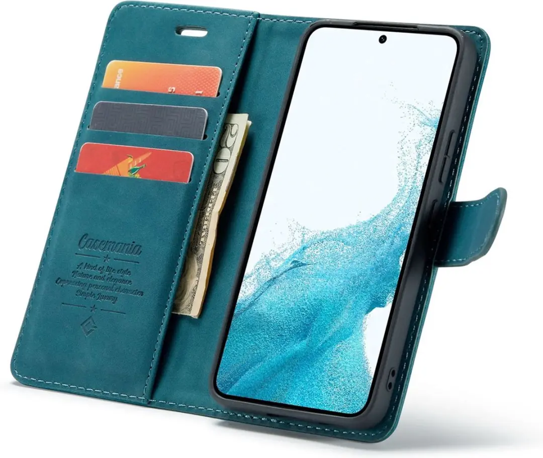 Caseme Samsung Galaxy S23 Hoesje - Groen Kunstleer - afbeelding 6 van 6
