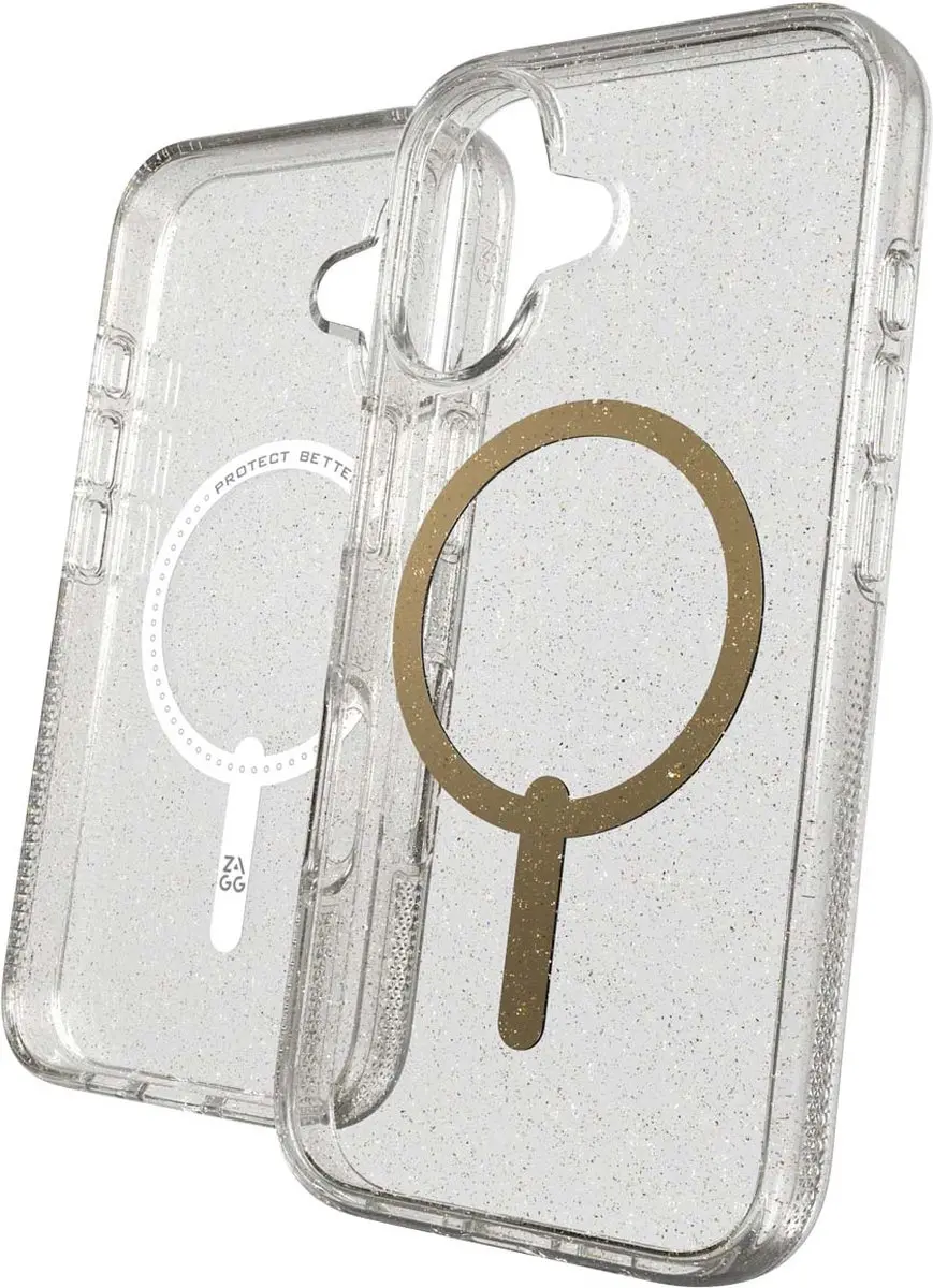 ZAGG Milan Snap Mag iPhone 16 Hoesje - Gold Glitter - 702315126