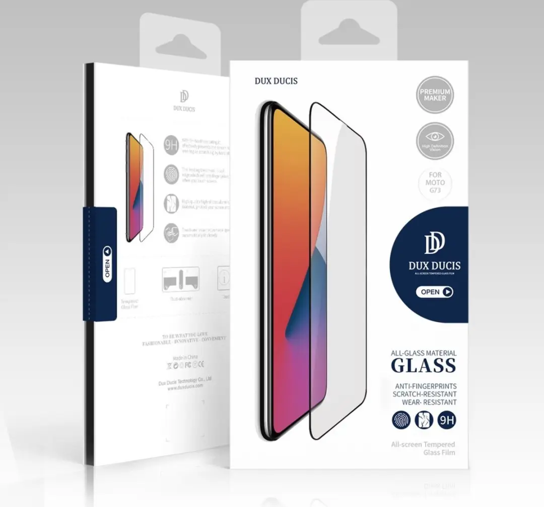 Dux Ducis Screen Protector Motorola Moto G73 - Zwart - afbeelding 6 van 6