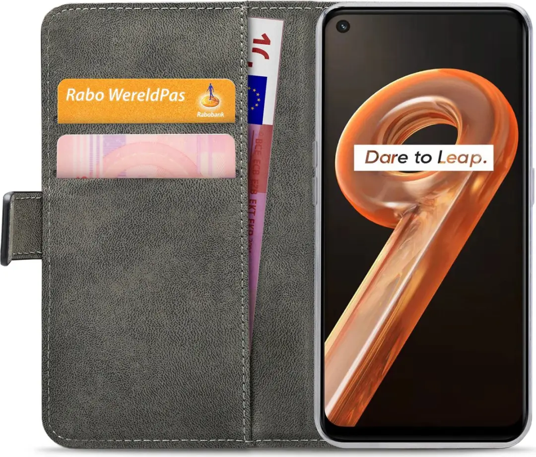 Mobilize Classic Gelly Wallet Bookcase Realme 9i - Pasjeshouder Zwart