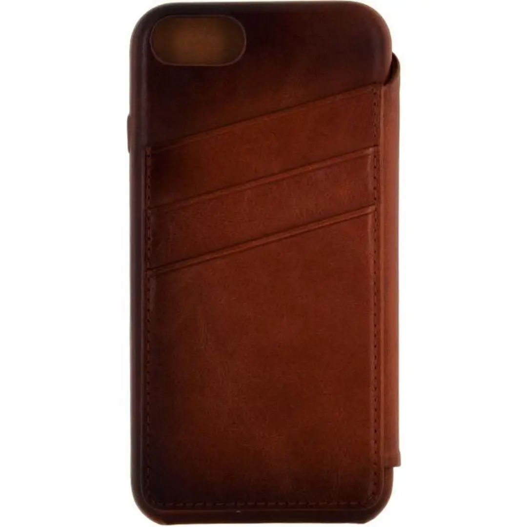 Senza Desire Skinny Leather Wallet WALCS1035 - Apple iPhone 6/6s - 3 Pasjes - Bruin - afbeelding 6 van 6