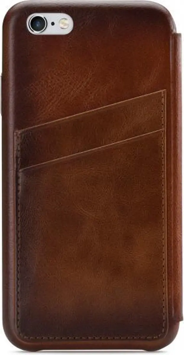 Senza Desire Skinny Leather Wallet WALCS1035 - Apple iPhone 6/6s - 3 Pasjes - Bruin