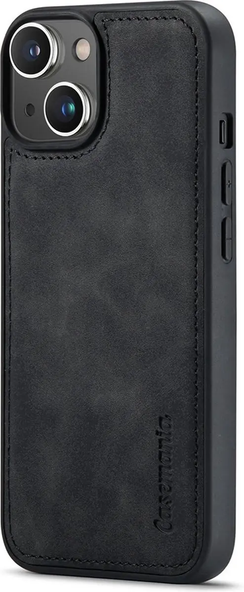 Caseme iPhone 14 Plus Bookcase Hoesje - Effen Zwart - 4 Pasjes