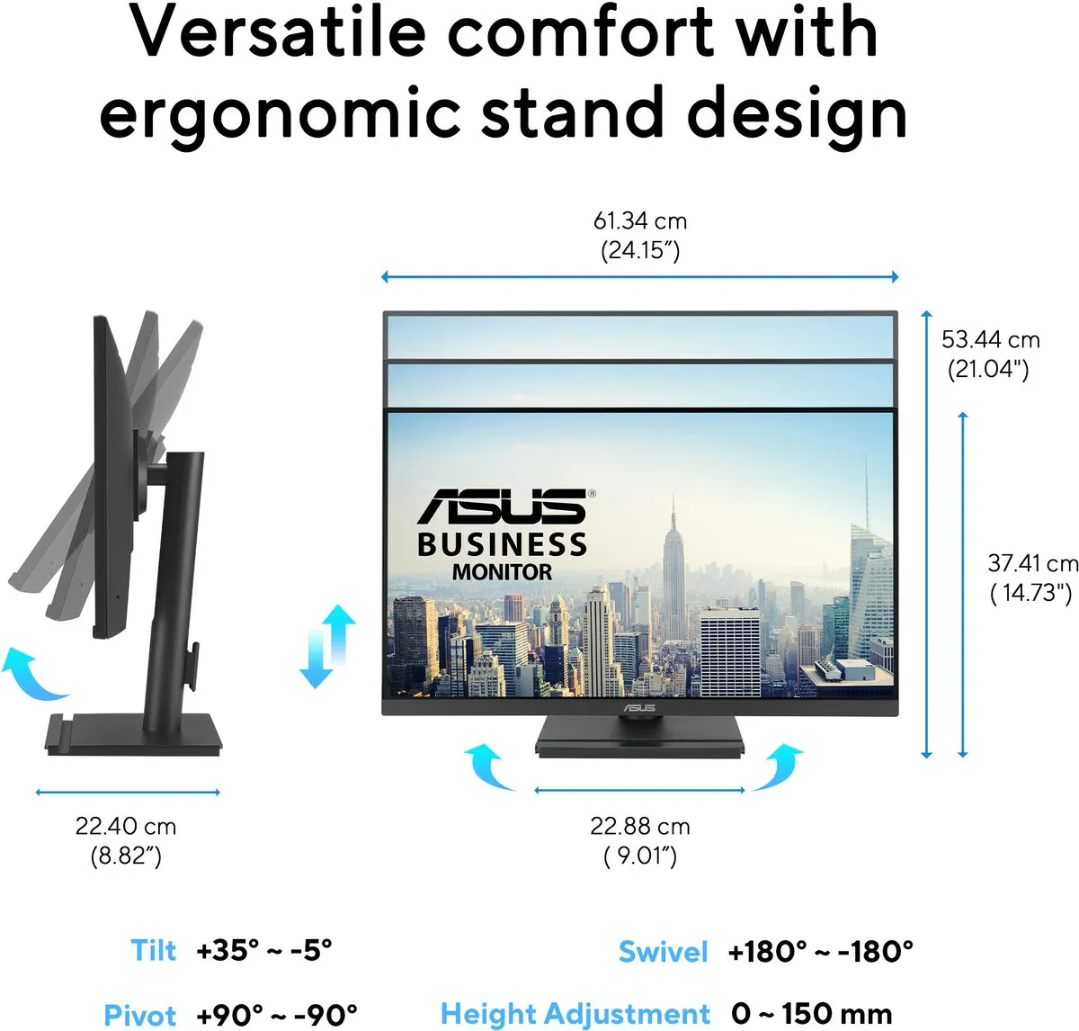 ASUS VA279QGSE 27 inch Monitor - 120Hz - 1ms - Zwart - afbeelding 6 van 6