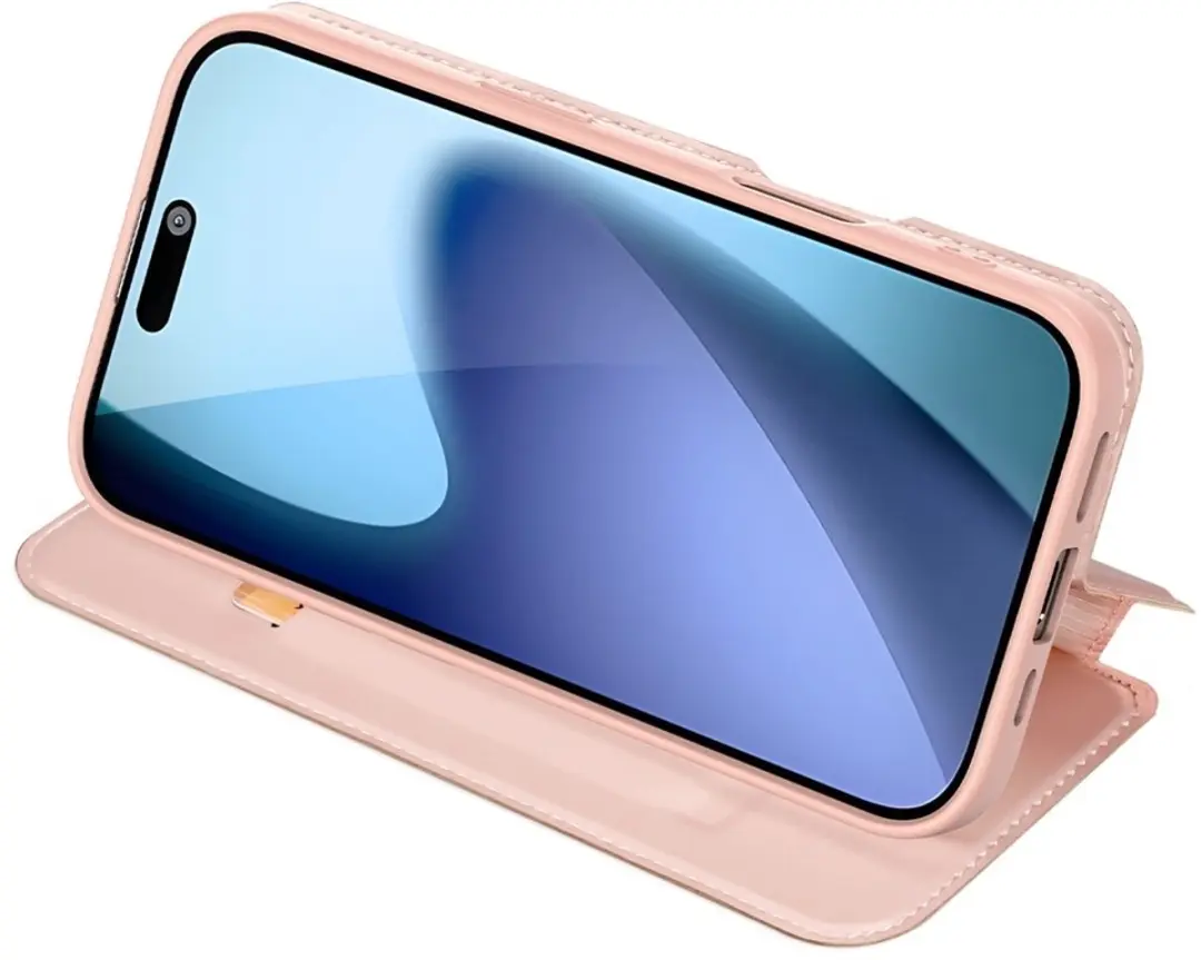 Dux Ducis iPhone 17 Hoesje Rose Goud - Slim Bookcase