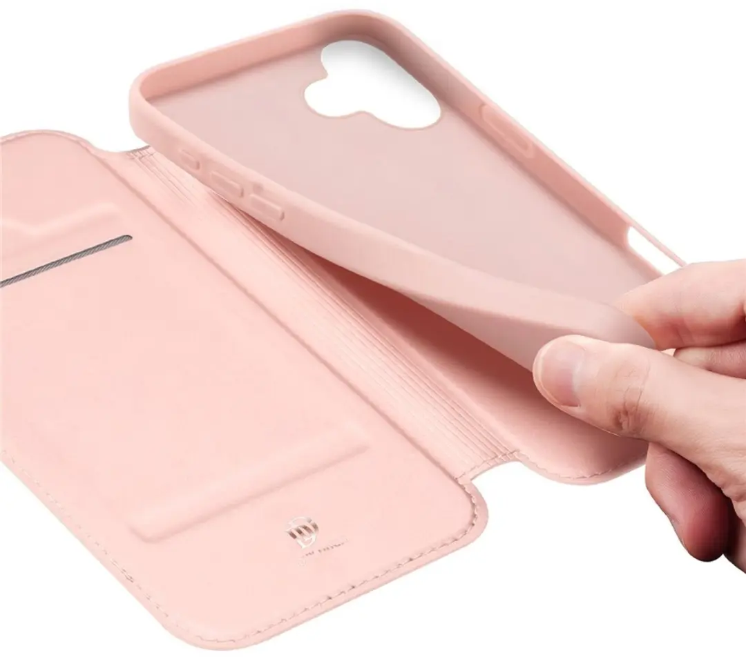 Dux Ducis iPhone 17 Hoesje Rose Goud - Slim Bookcase