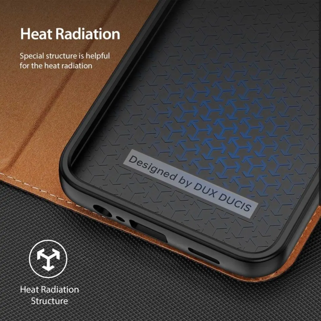 Dux Ducis Skin X2 Book Case Samsung Galaxy A14 - Bruin - afbeelding 6 van 6