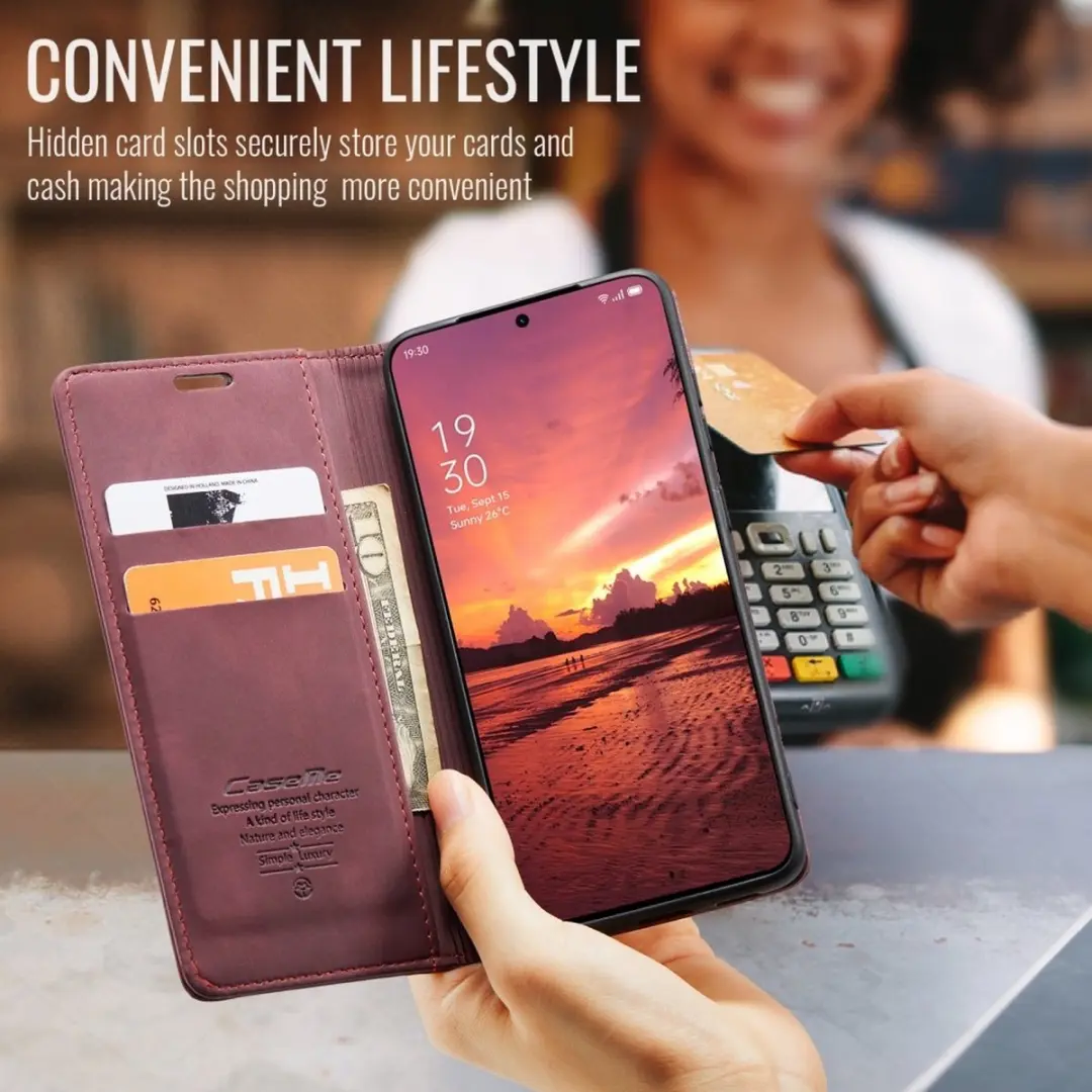 CaseMe Hoesje OnePlus 13 Book Case - Bordeaux