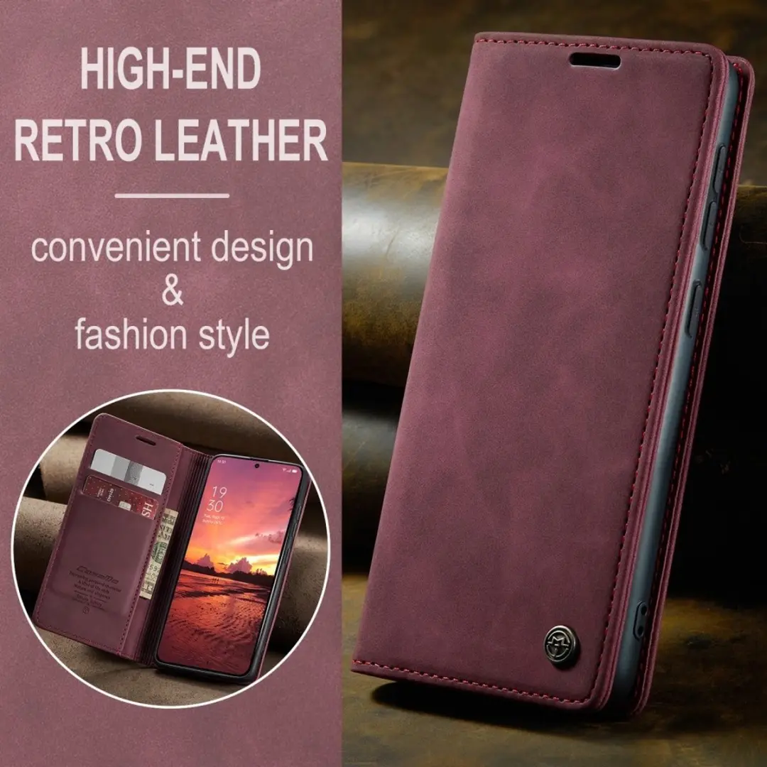 CaseMe Hoesje OnePlus 13 Book Case - Bordeaux