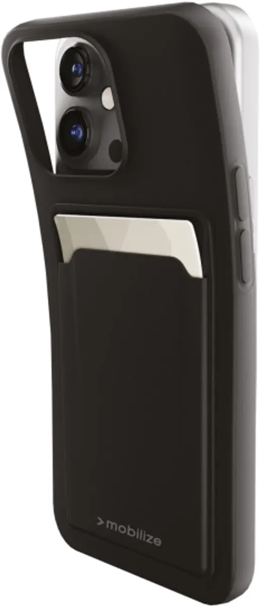 Mobilize Rubber Gelly Card Case Samsung Galaxy S26 Ultra - 1 Pasje - Matt Black