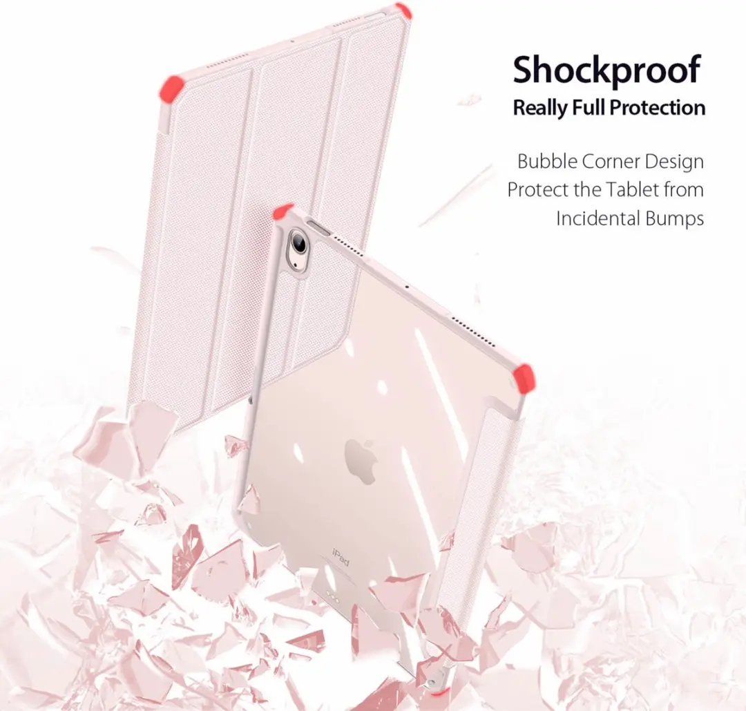 Dux Ducis Toby Tri-Fold Book Case IPA4-71 Hoesje - iPad Air 11/4 10.9" - Roze