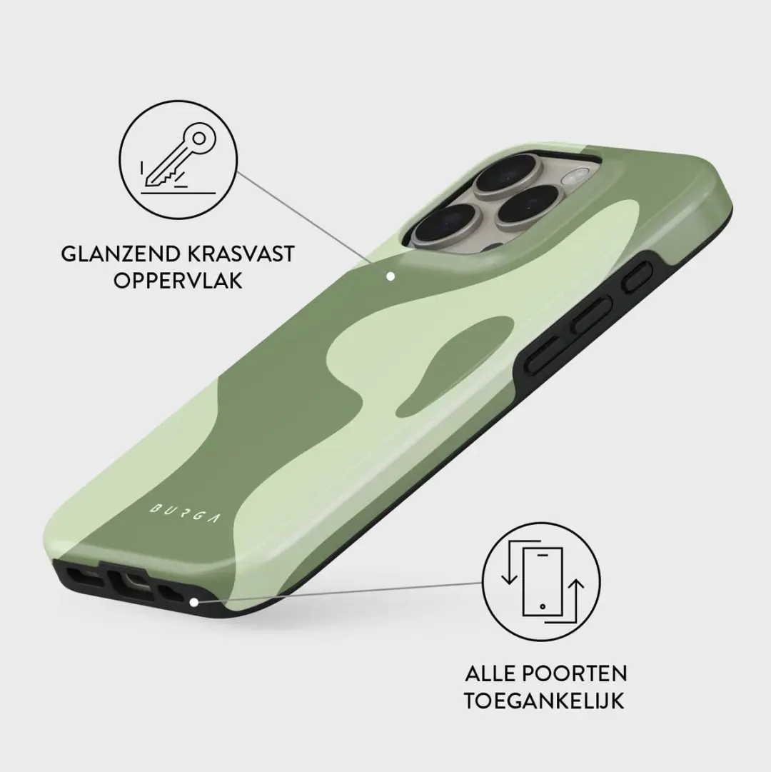 Burga Tough Backcover iPhone 16 Pro MagSafe - Groen