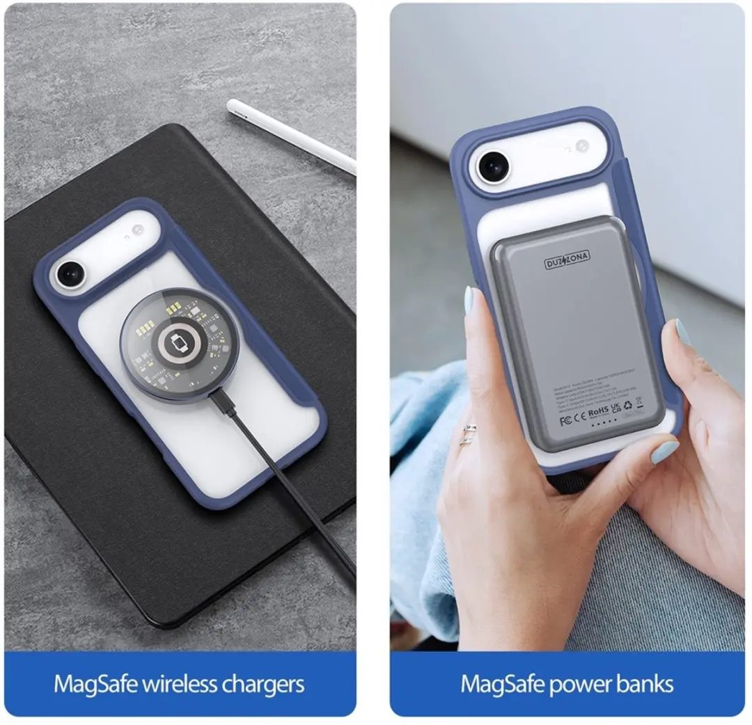 Dux Ducis Skin X Pro Series iPhone Air Hoesje - MagSafe - Blauw - 2 Pasjes