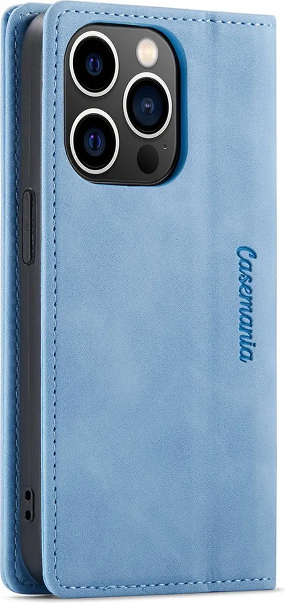 Caseme iPhone 14 Pro Max Bookcase Hoesje - Lichtblauw