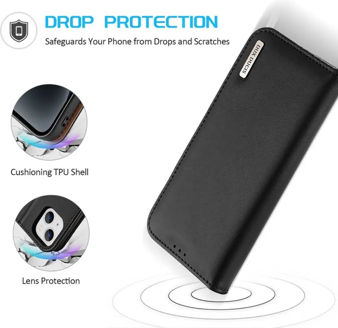 Dux Ducis Hivo Series iPhone 15 Plus Hoesje - 3 Pasjes - Zwart