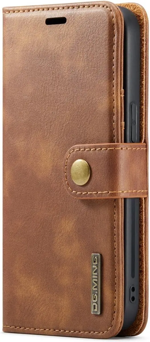 DG.MING iPhone 14 Hoesje 2-in-1 Book Case - Bruin