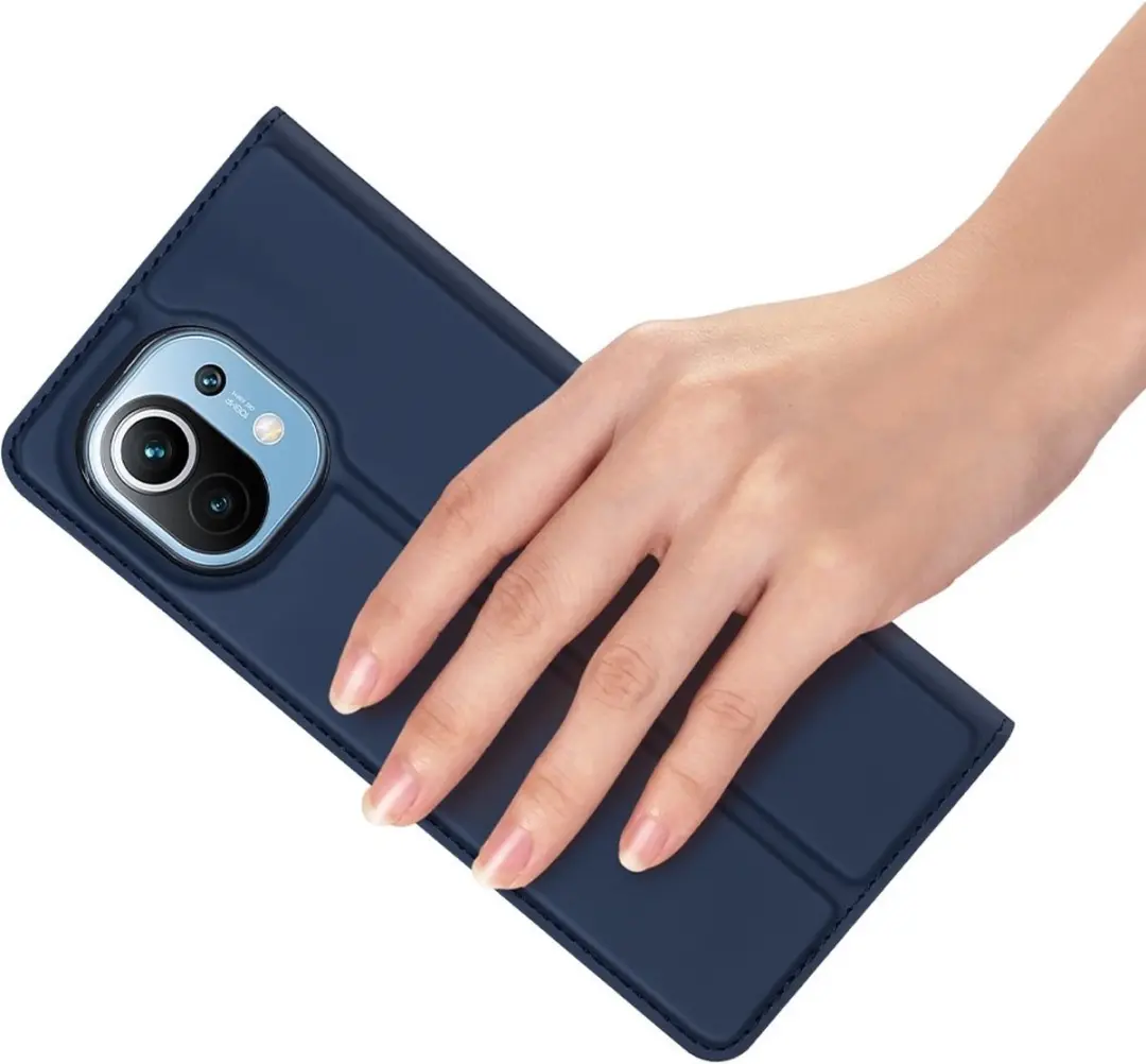 Dux Ducis Pro Serie Slim Wallethoes Xiaomi Mi 11 - Blauw