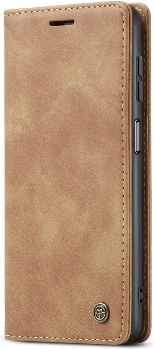 Caseme 013 Book Case Hoesje Samsung Galaxy A15 - 2 Pasjes - Bruin