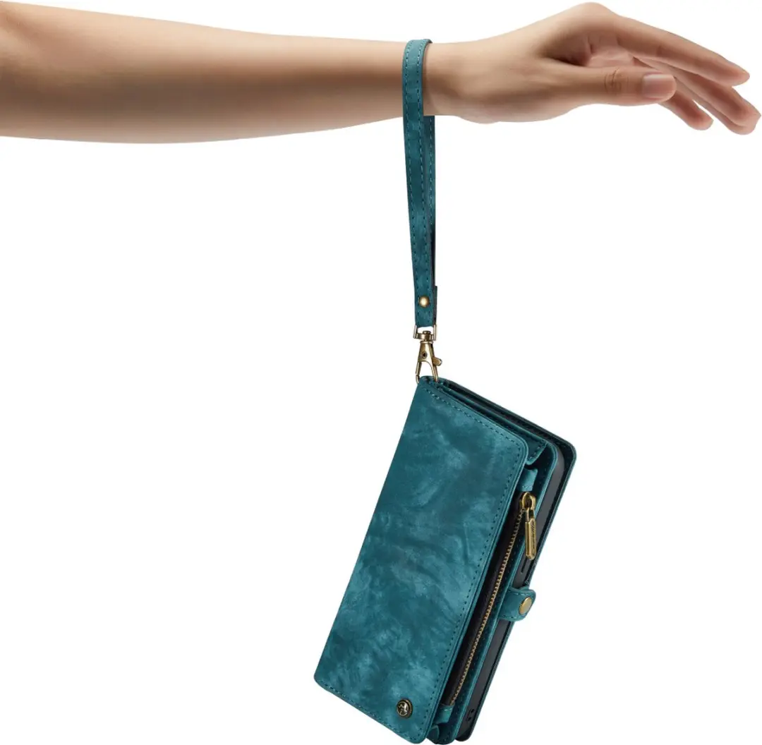 Caseme Vintage Portemonneehoes iPhone 15 Plus - Blauw CSM-39263 - afbeelding 6 van 6
