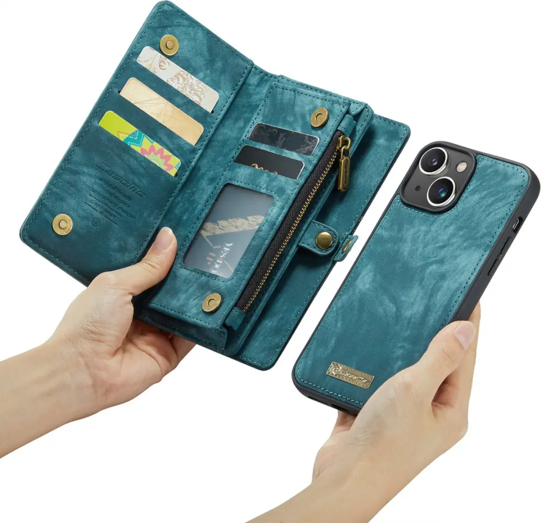 Caseme Vintage Portemonneehoes iPhone 15 Plus - Blauw CSM-39263