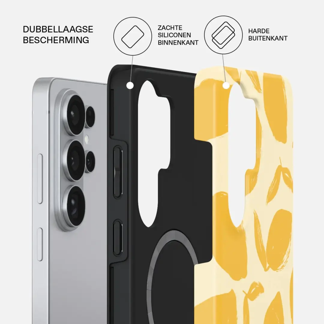 Burga Tough MagSafe Hoesje - Samsung Galaxy S26 Ultra - Geel